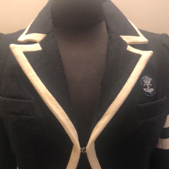 Naval and white wool blazer - Picture 9 of 9